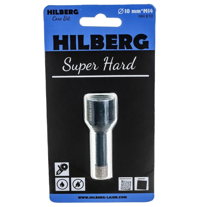 Коронка алмазная Hilberg HH610, 10 мм, Super Hard, M14  в Иваново