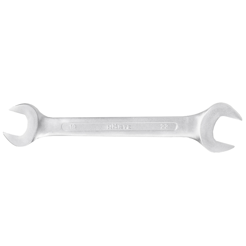 Ключ гаечный рожковый двусторонний Hortz 1133465, 19х22 хромированный на подвесе в Муроме