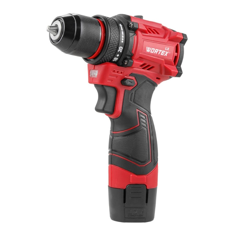 Аккумуляторная дрель-шуруповерт Wortex LX BD 1215-1 Li 1333698, 12В, 30 Нм, 1.5 Ач акб, патрон 10 мм, бесщёточный во Владимире