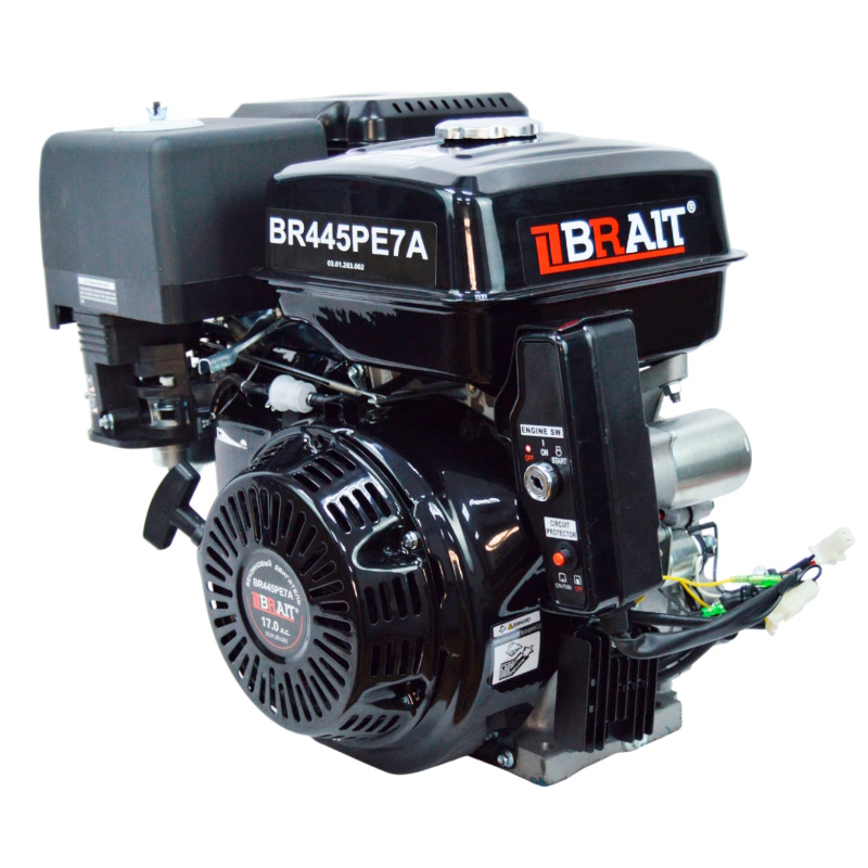 Двигатель бензиновый Brait BR445PE7A 03.01.283.002, 17л.с., электро запуск, с катушкой 7А, вал 25мм в Муроме