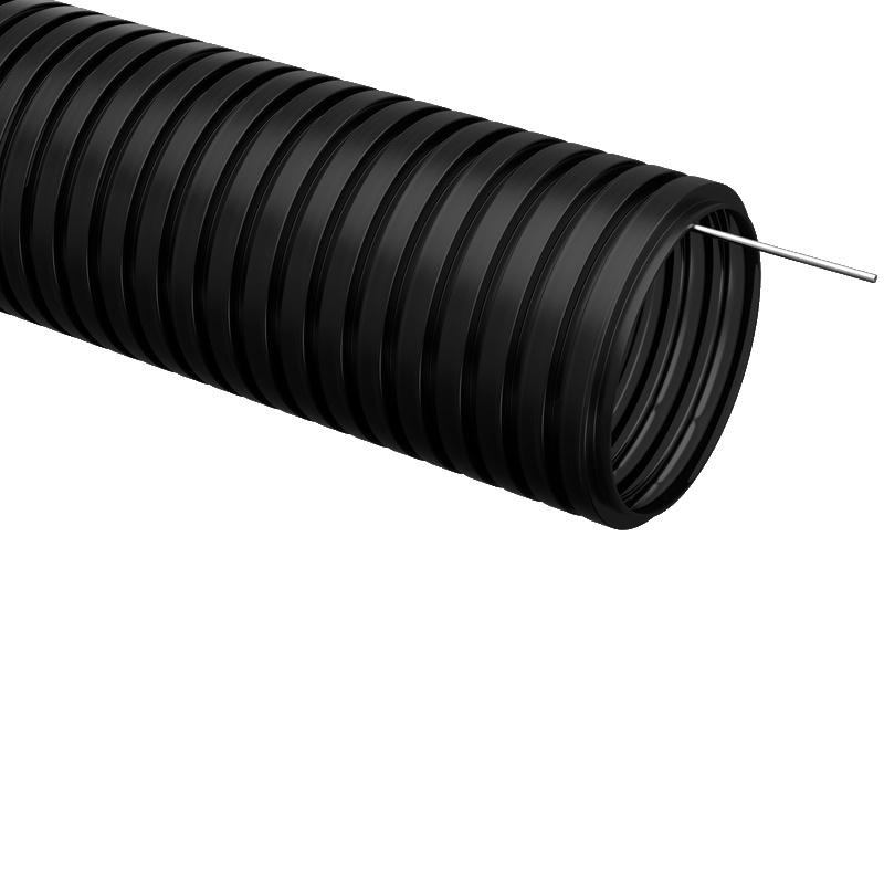 Труба гофрированная IEK CTG20-40-K02-015-1, ПНД, d=40 мм, с зондом, черная, 15 м