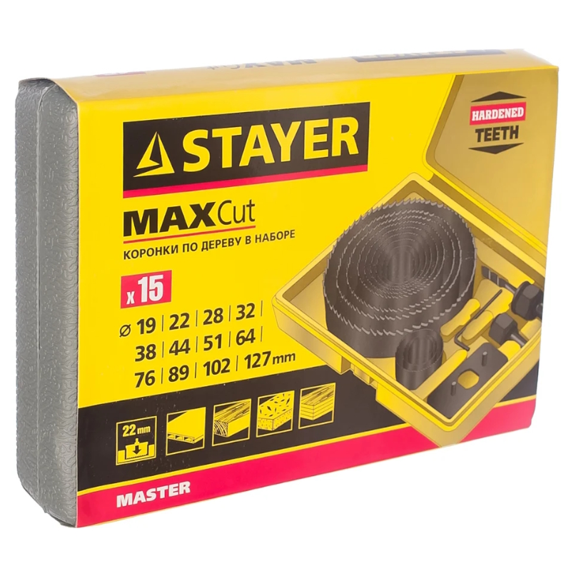 Набор коронок по дереву Stayer 29600-H15 15 шт в Коврове