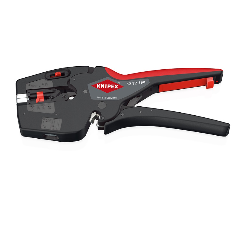Стриппер автоматический Knipex NexStrip KN-1272190SB, 3-в-1, 0.03-10 мм² AWG 32-8, рез до 10 мм², обжим: квадрат, 0.25-4 мм², 2 х 2.5 мм², 190 мм, SB в Череповце