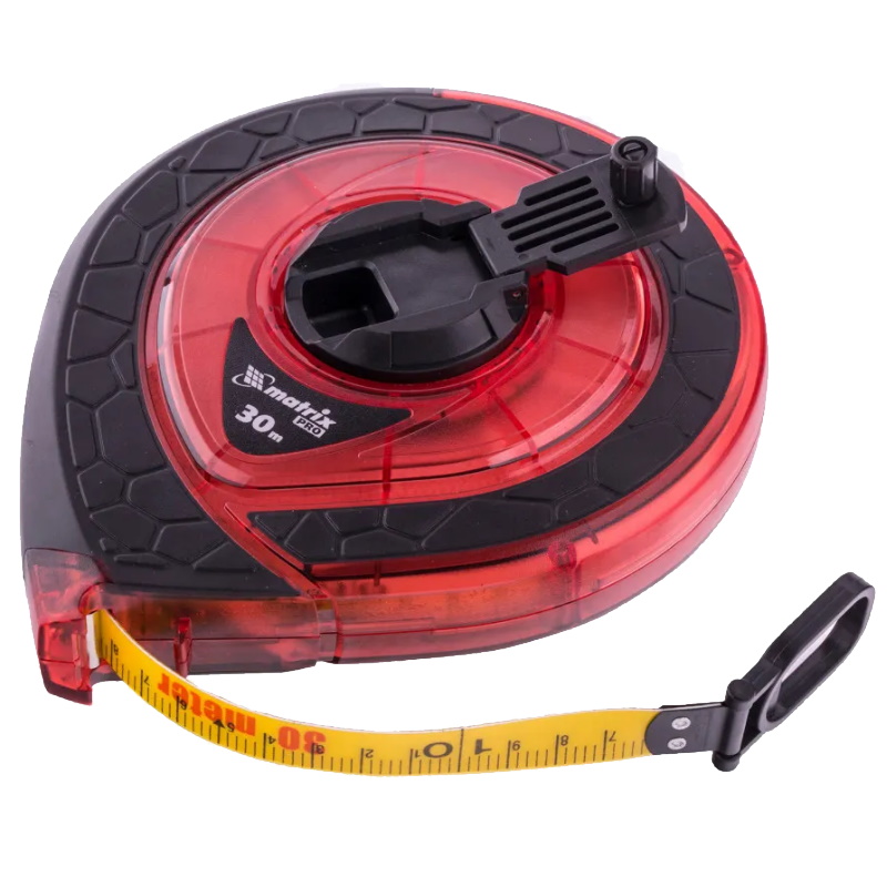 Рулетка геодезическая Matrix 31271, 30 м х 15 мм, закр. корп., фибергласс. лента, двухст. шкала, PRO в Муроме