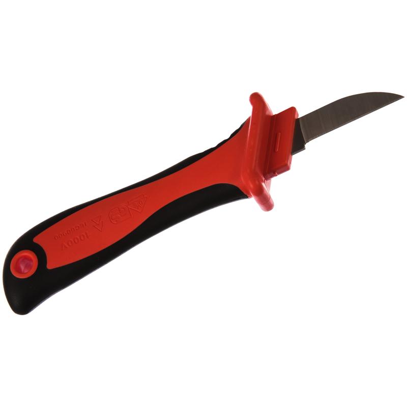 Нож монтерский изолированный КВТ НМИ-02 до 1000В лезвие прямое 63846