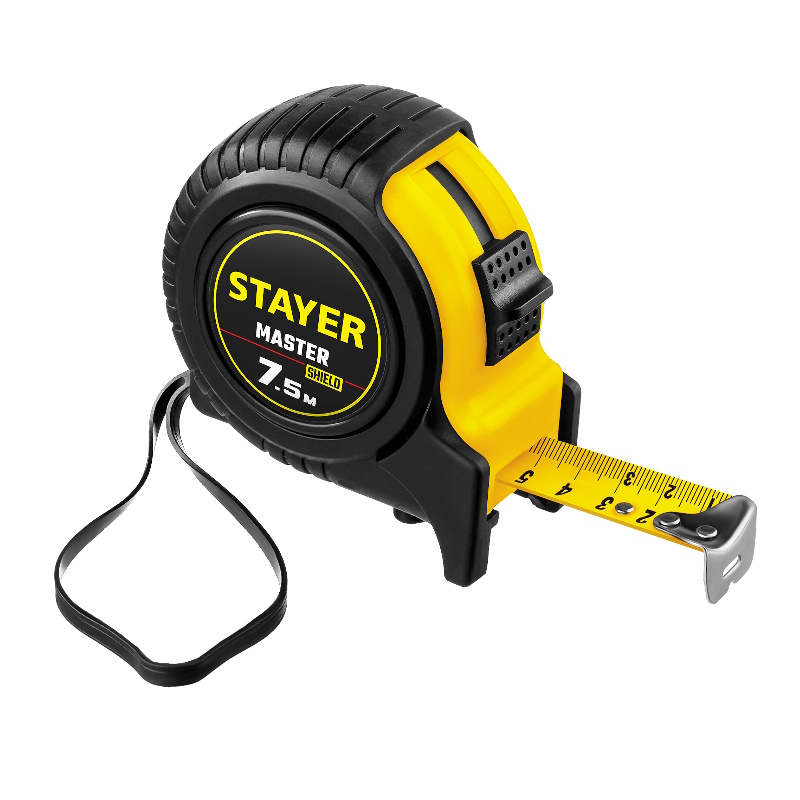 Рулетка Stayer "STANDARD" "TopTape" 34025-07, обрезиненный корпус, 7,5х25мм  в Череповце