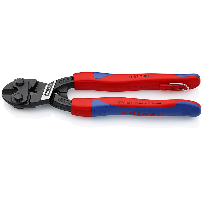 Болторез компактный Knipex CoBolt KN-7102200T 200 мм 2-комп ручки проушина для страховки 10173₽