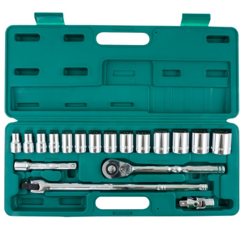 Набор головок торцевых дюймовых Jonnesway 048479, 1/2"DR, SAE 3/8"-1-1/4", 19 предметов