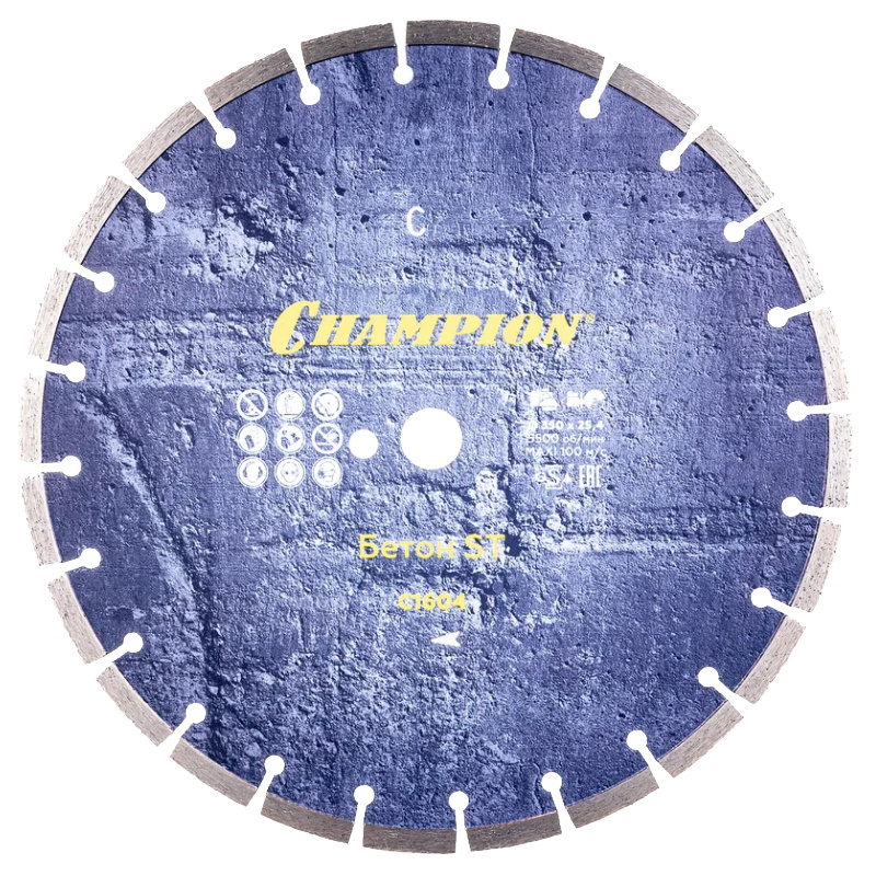Диск алмазный бетон Champion C1604, ST 350/25,4/10 Concremax (старый бетон, ж/б с наполн.сред.тв) в Рыбинске