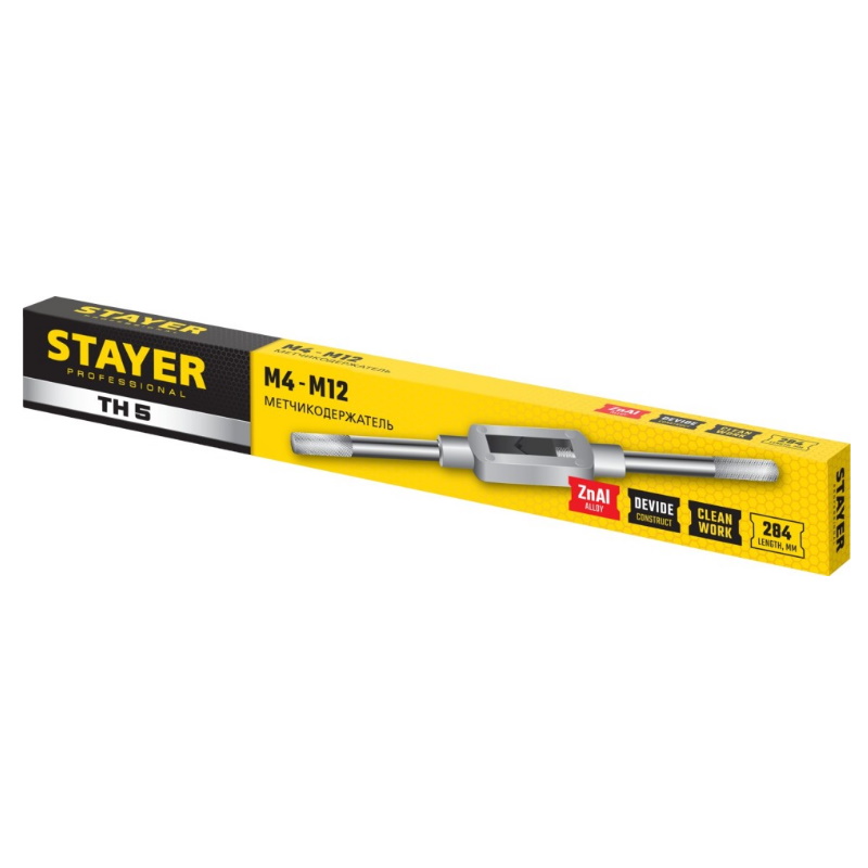 Метчикодержатель Stayer Professional TH5 28035-5, для М4-М12, L 235 мм