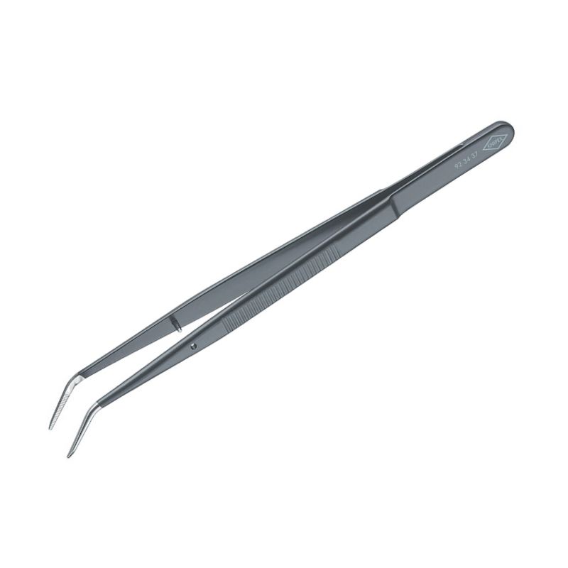 Пинцет захватный KNIPEX прецизионный с направляющим штифтом, 155 mm, KN-923437