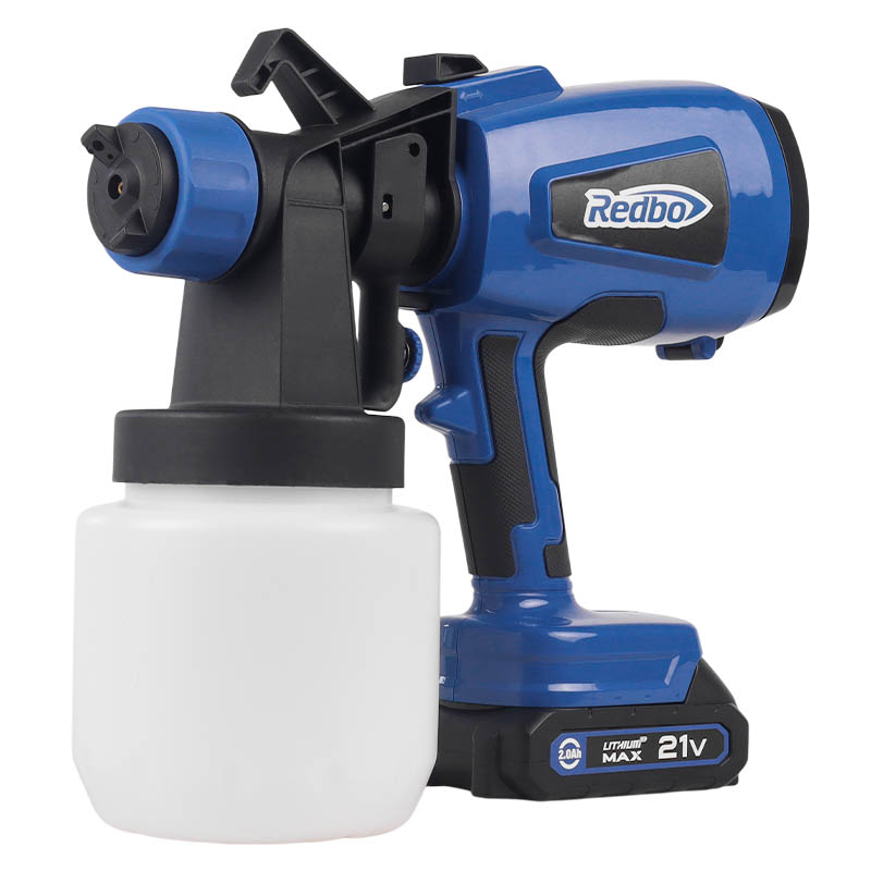 Аккумуляторный краскораспылитель бесщеточный Redbo OGG-21E ( 21 В2*2Ач под Makita LXT., 2.5 мм., 800 мл.)