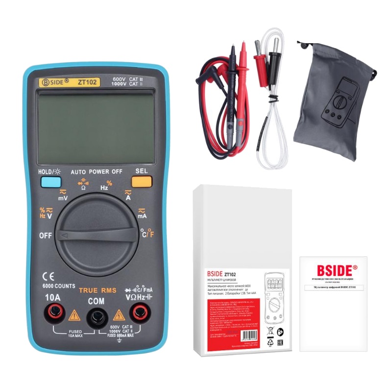 Мультиметр цифровой Zitrek BSIDE ZT102 064-0010