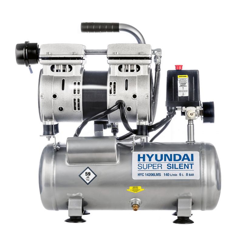 Компрессор безмасляный поршневой Hyundai HYC 14206LMS бесшумный 11382₽