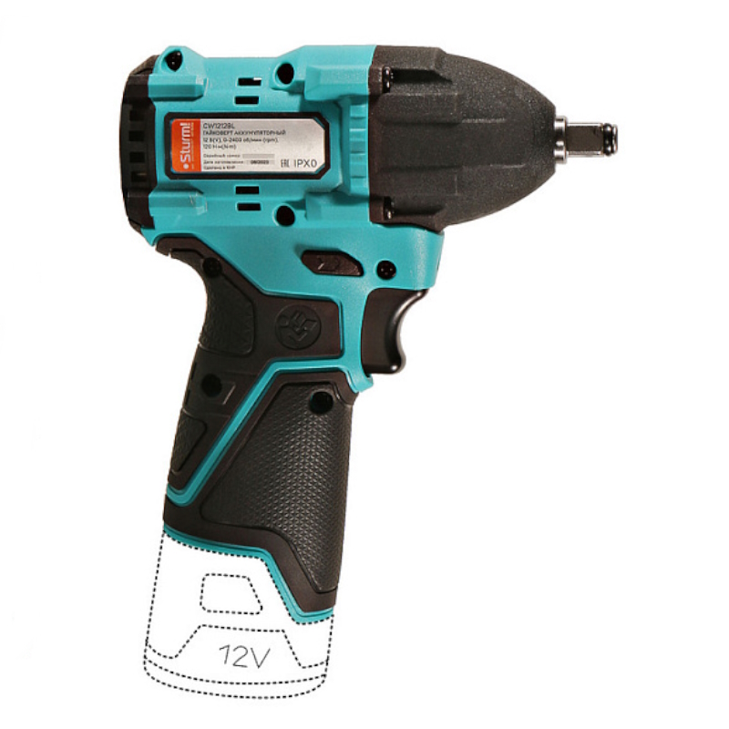 Аккумуляторный Гайковерт Sturm CW1212BL, 1BatterySystem12V