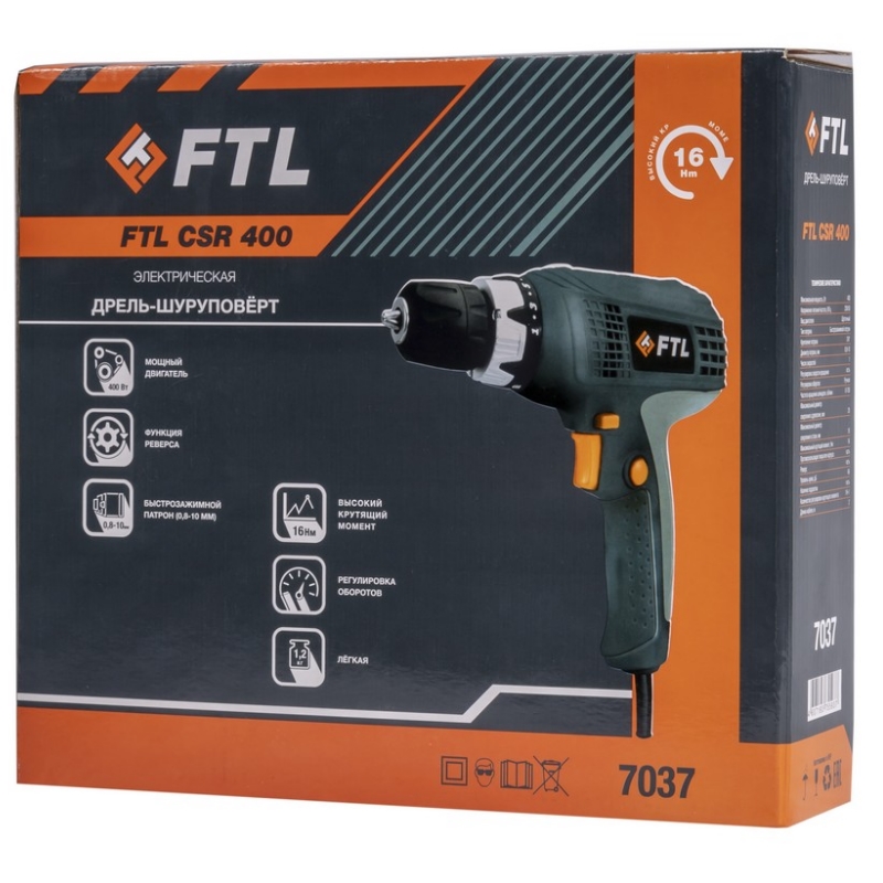 Сетевая дрель-шуруповерт FTL CSR 400 7037 во Владимире