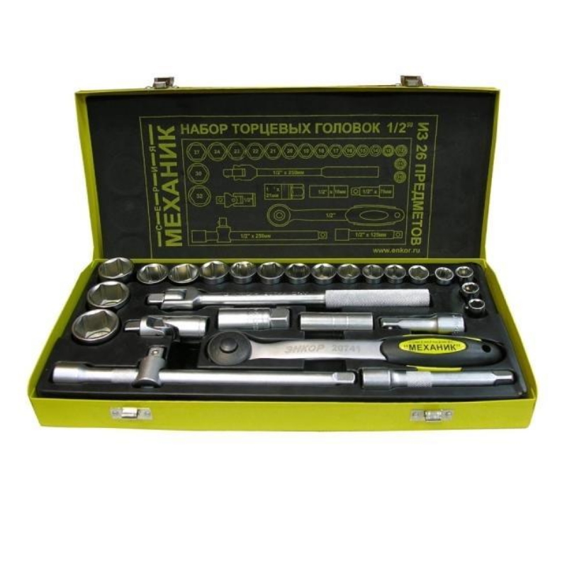 Набор торцевых головок в футляре Энкор 20720, 1/2", 26 предметов в Угличе