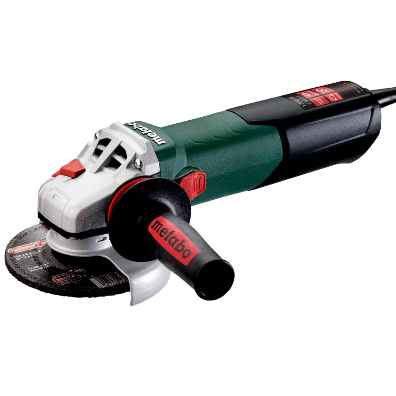Угловая шлифмашина (болгарка) Metabo WEV 17-125 Quick 600516000, 125 мм, 1700 Вт, плавный пуск, регулировка оборотов