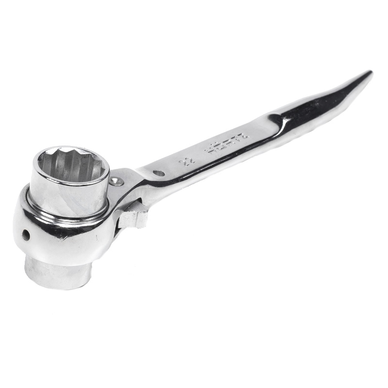 Ключ коликовый Hortz 121328 торцевой трещоточный 19х22 хром 1621₽