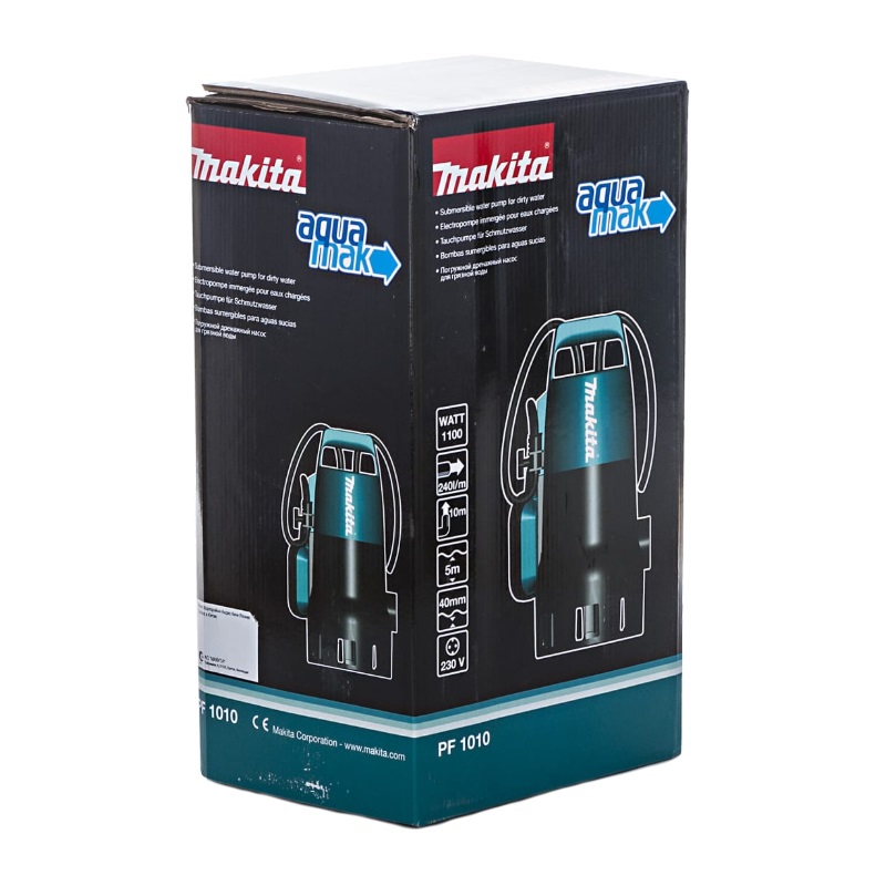 Дренажный насос для грязной воды Makita PF1010 (диаметр твердых частиц 35 мм)