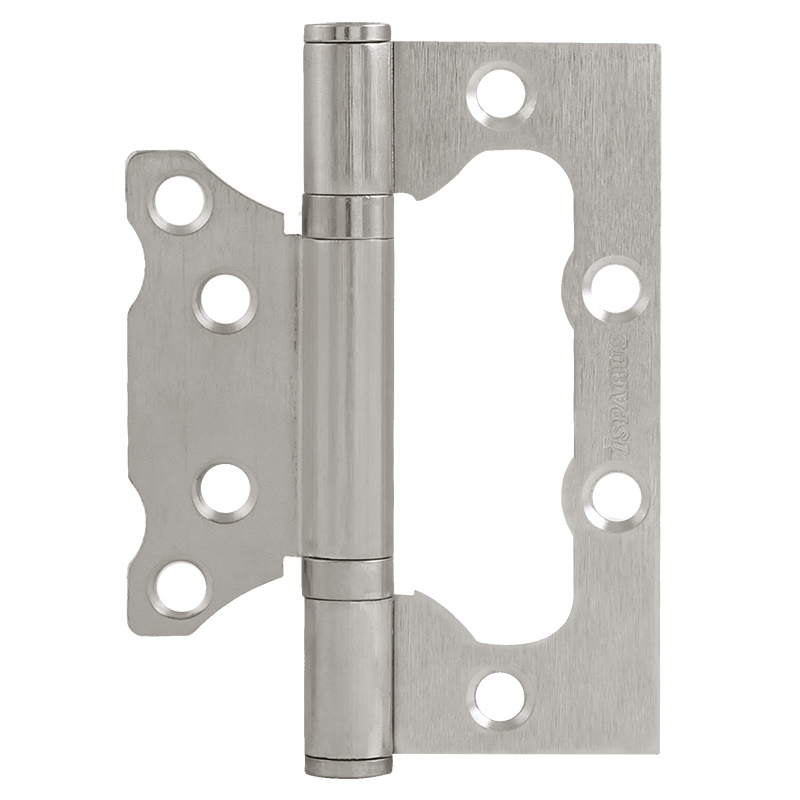 Петля дверная бабочка Нора-М 800-4'' 17110 Isparus, 100*74*2,5мм, без колпачка, накладная, матовый никель