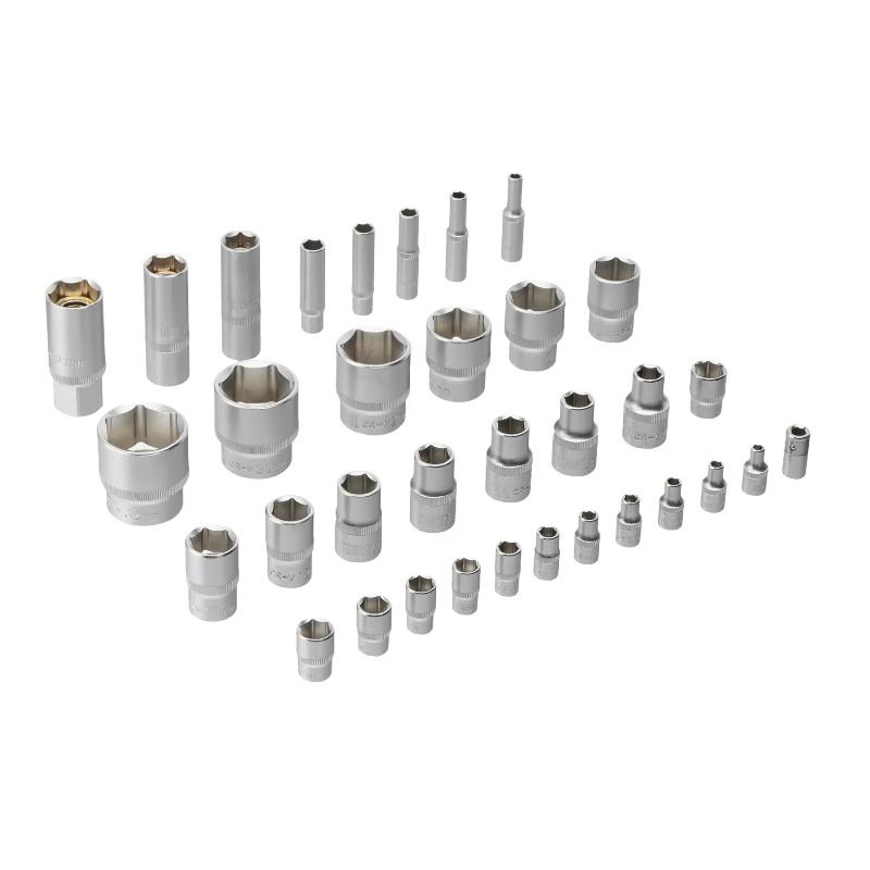 Набор инструментов Denzel 15802, 1/2", 1/4", CrV, S2, пластиковый кейс, 84 предмета в Кинешме