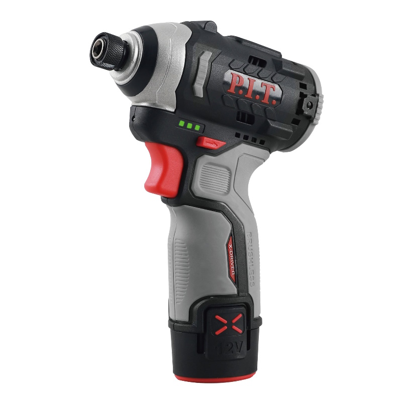 Винтоверт аккумуляторный P.I.T. IMPACT PSD12K-120A/2, бесщёточный,12В, 120Нм, HEX 1/4", 2х2Ач, ЗУ, кейс в Переславле