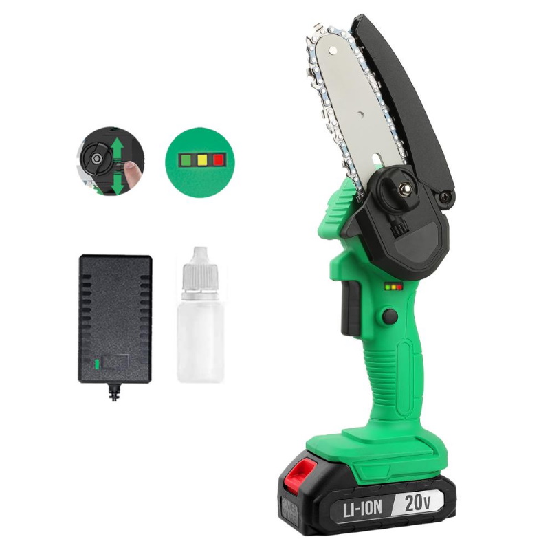 Пила цепная Zitrek GreenSaw 20 082-1853, аккумуляторная, 20В, 2,0Ач Li-ion аккумулятор 1шт, ЗУ