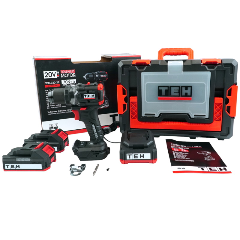 Дрель аккумуляторная Teh TDBL720-2B, 20V в Угличе