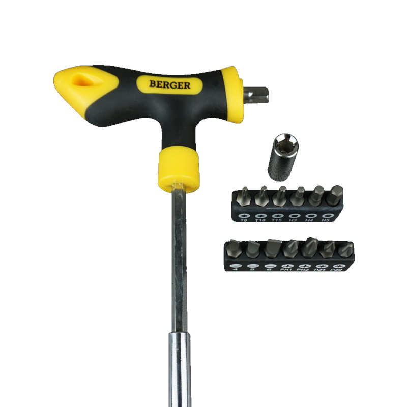 Т-образная отвертка с битами Berger BG1070, 15 предметов в Коврове