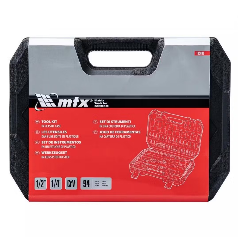 Набор инструментов MTX 135099, 1/2", 1/4", CrV, пластиковый кейс 94 предмета в Вологде