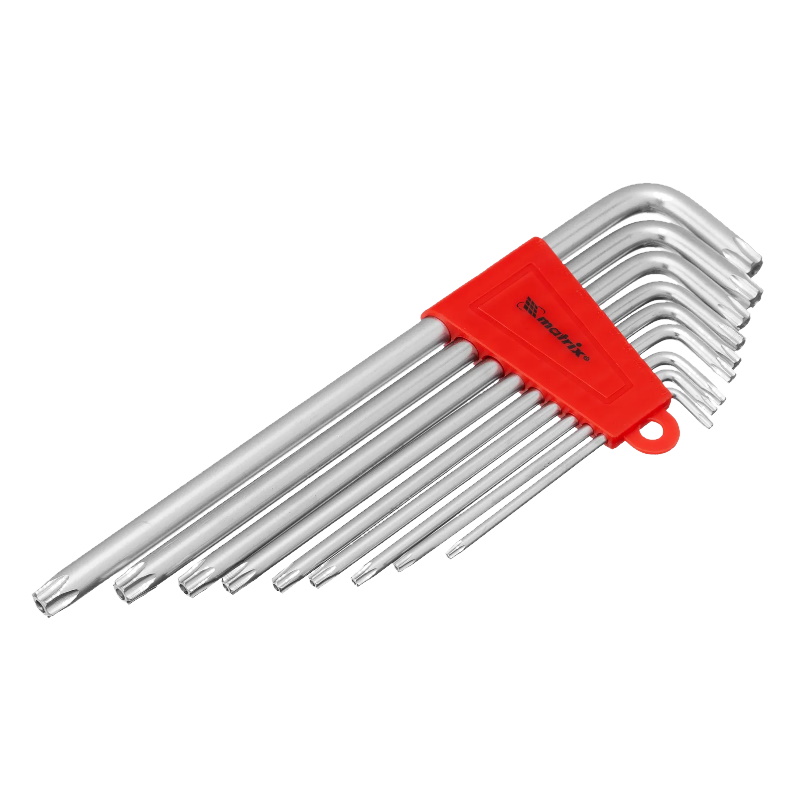 Набор экстрадлинных имбусовых ключей Matrix 12307, TORX, 9 шт, T10-T50, CrV