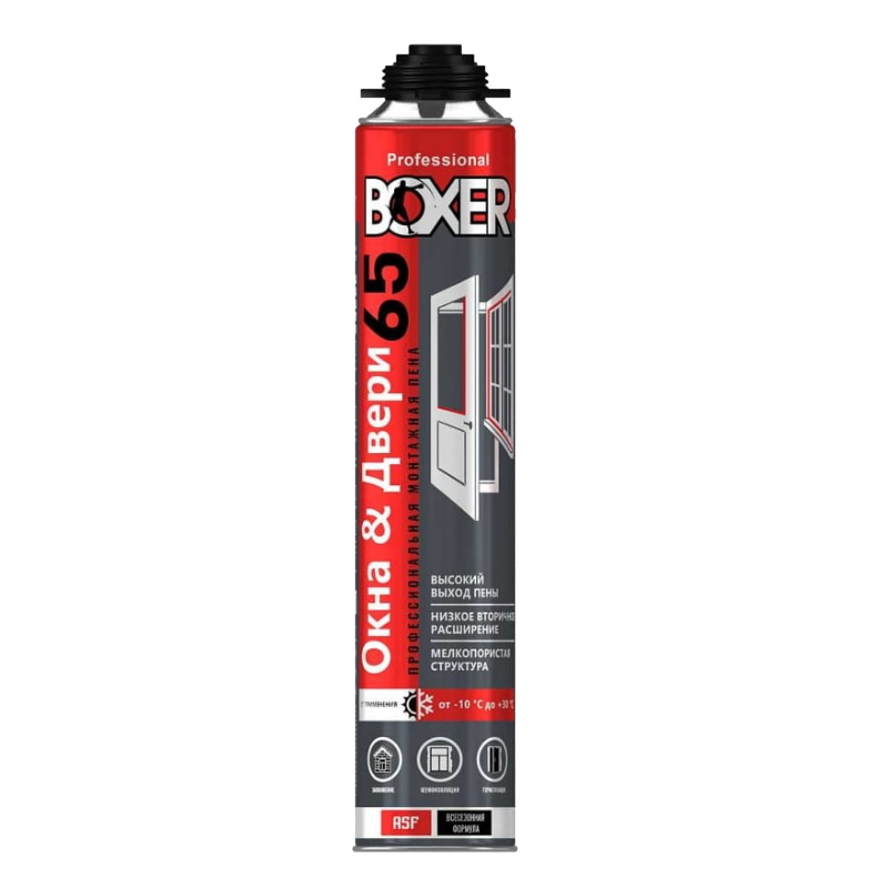 Профессиональная монтажная пена Boxer 65 BOXALT800 (800 мл, всесезонная)