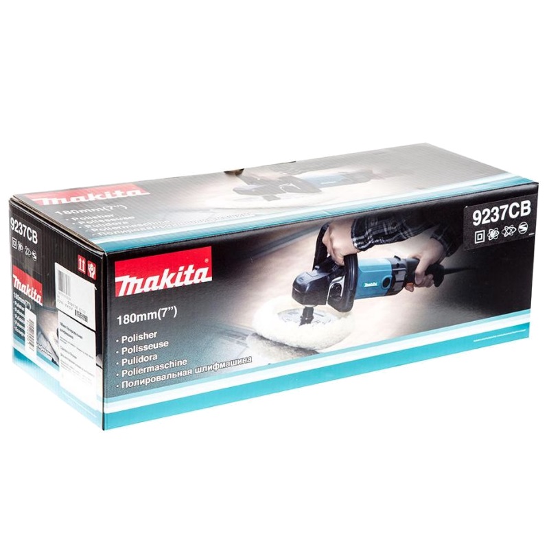 Полировальная шлифмашина Makita 9237CB (электрическая, резьба шпинделя м14, с аксессуарами, коробка)