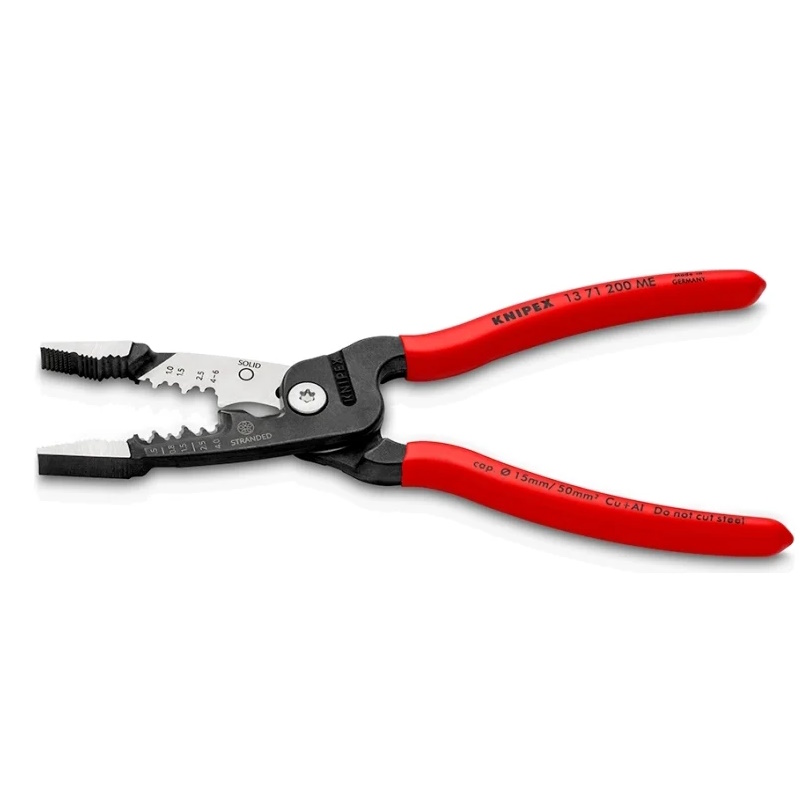 Клещи электромонтажные Knipex KN-1371200ME, 5-в-1, зачистка 0.75 – 4 / 6 мм², рез Ø 15 мм / 50 мм², 200 мм, фосфатированные в Рыбинске