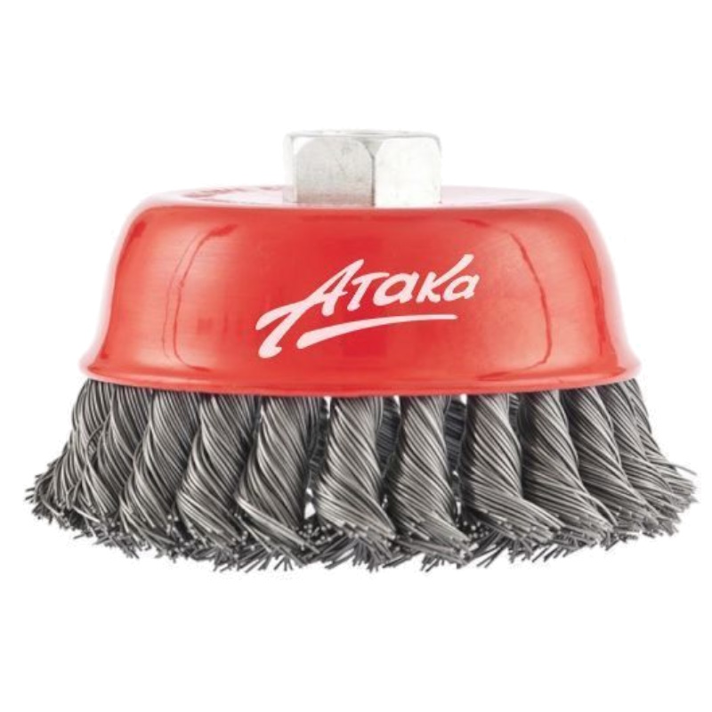 Щетка Атака N162 34726 100 мм M14 чашеобразная витая нержавеющая сталь 909₽