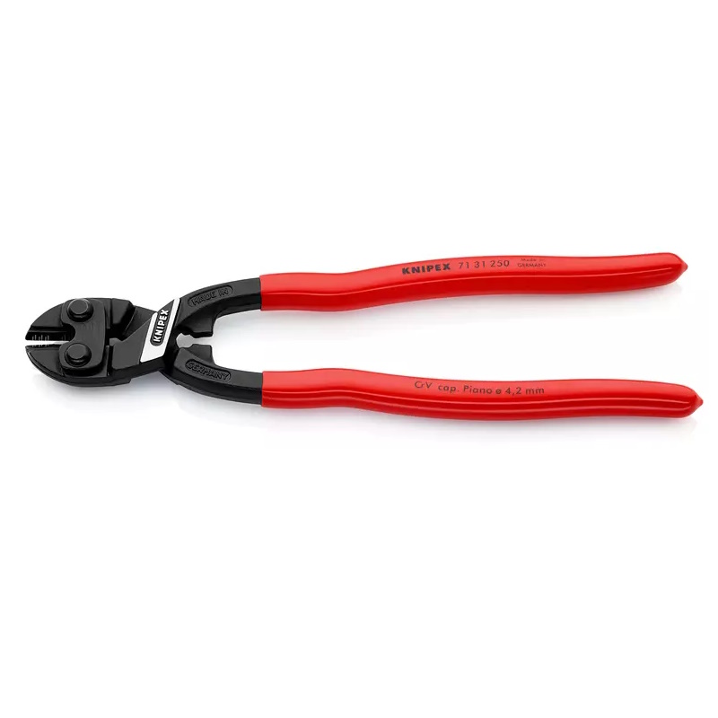 Болторез компактный Knipex CoBolt XL KN-7131250SB, с выемкой на кромках, 250 мм, обливные ручки, SB в Твери