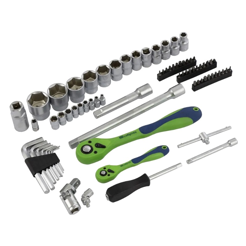 Набор инструментов Сибртех 13529, 1/2", 1/4", CrV, 89 предметов в Рыбинске