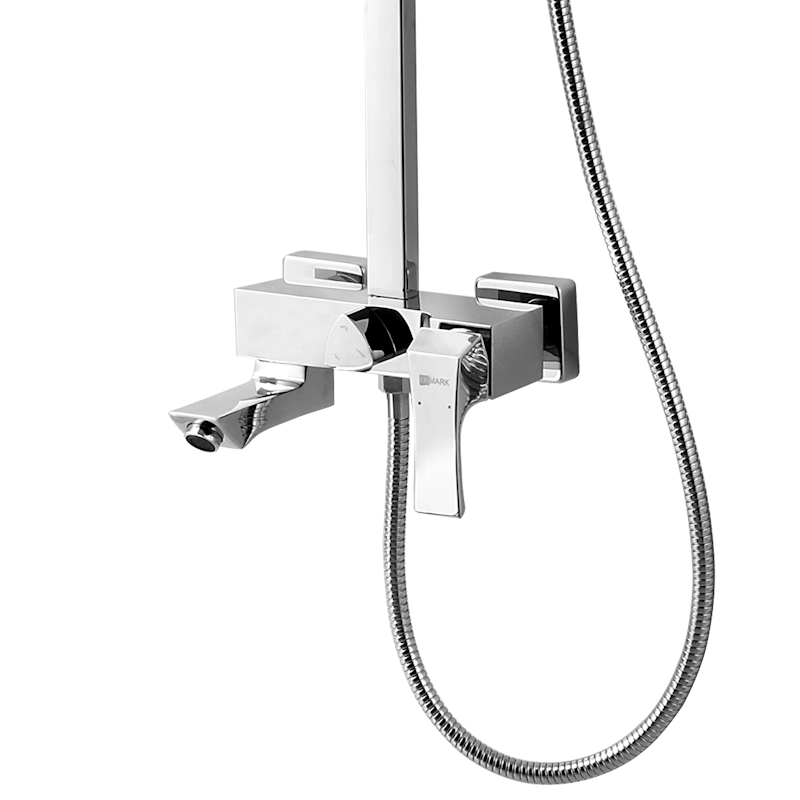 Смеситель для ванны Lemark Unit LM4562C с верхней душевой лейкой "Тропический дождь", хром в Туле