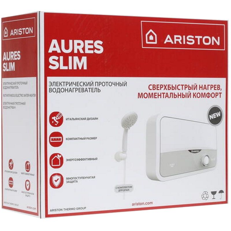 Проточный водонагреватель Ariston Aures S 3.5 SH PL 3520016 в Ярославле