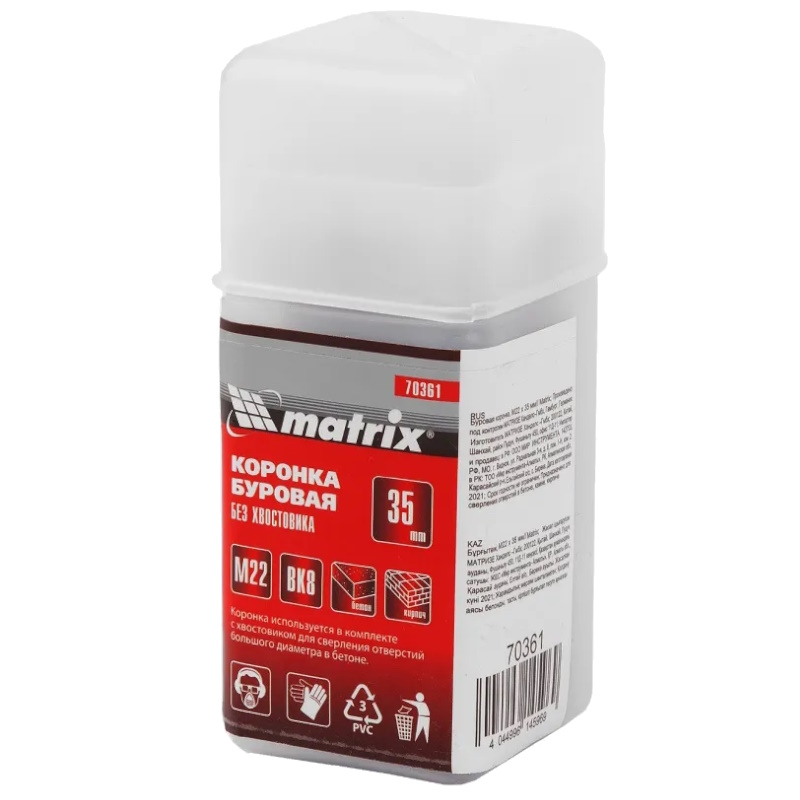 Буровая коронка Matrix 70361, M22 х 35 мм в Переславле