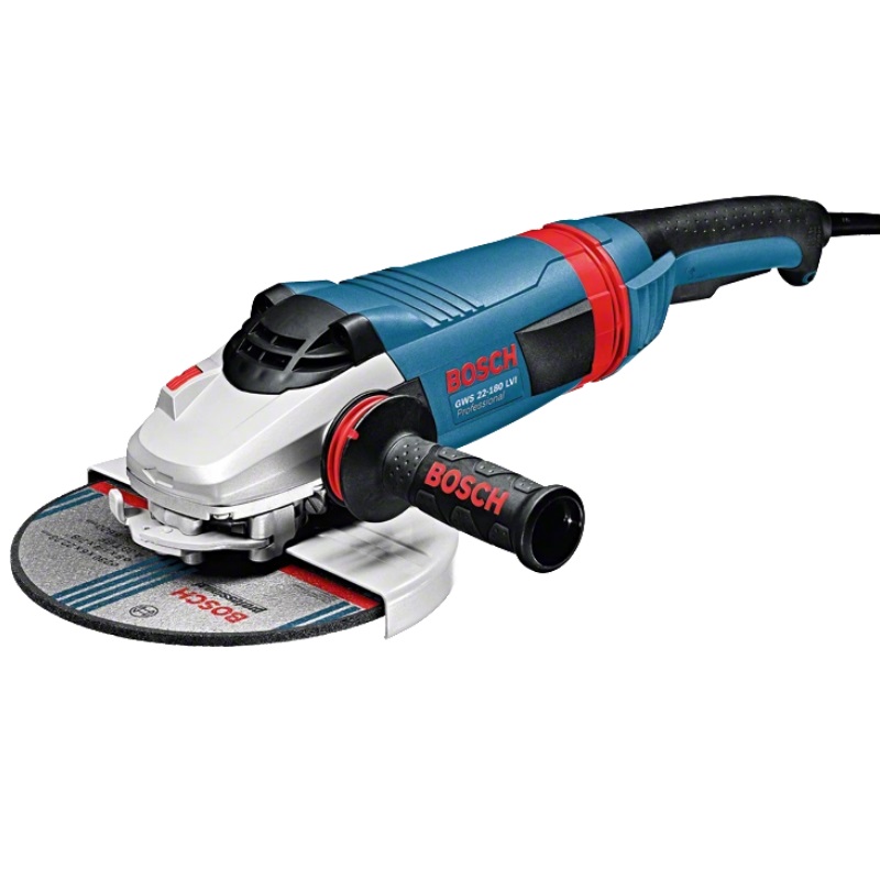 Угловая шлифмашина (болгарка) Bosch GWS 22-180 LVI 0.601.890.D00, 180 мм, 2200 Вт, плавный пуск в Туле