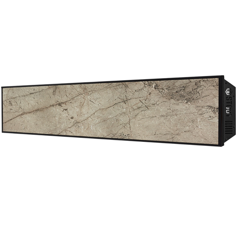Отопительная панель Stout GREY STONE SCT SCT-00GB-012030, 120*30, серый гранит/черный корпус в Иваново