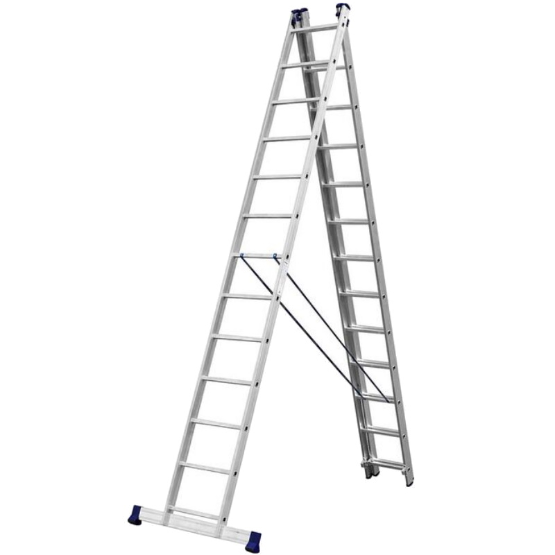 Лестница универсальная Сибин 38833-13 трехсекционная со стабилизатором 13 ступеней 21929₽