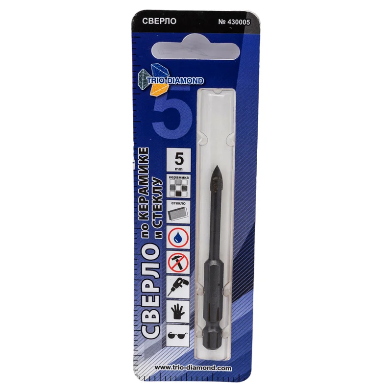 Сверло по керамике и стеклу Trio-Diamond 430005 5мм в Иваново