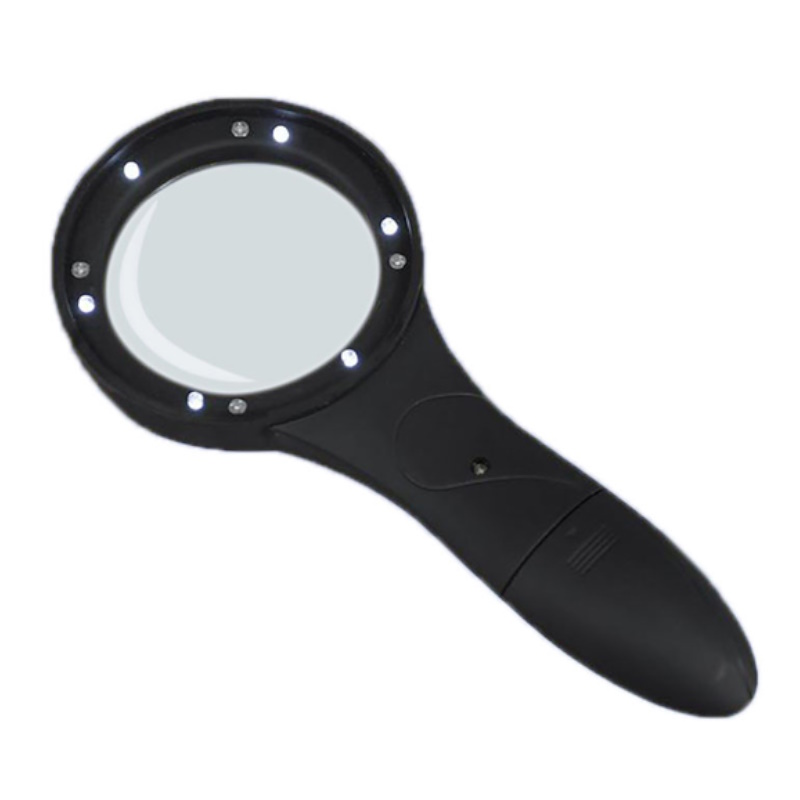 Лупа ручная круглая Kromatech 72957, 4x, 63 мм, с подсветкой, ультрафиолет (6 LED) TH-600559 в Рыбинске