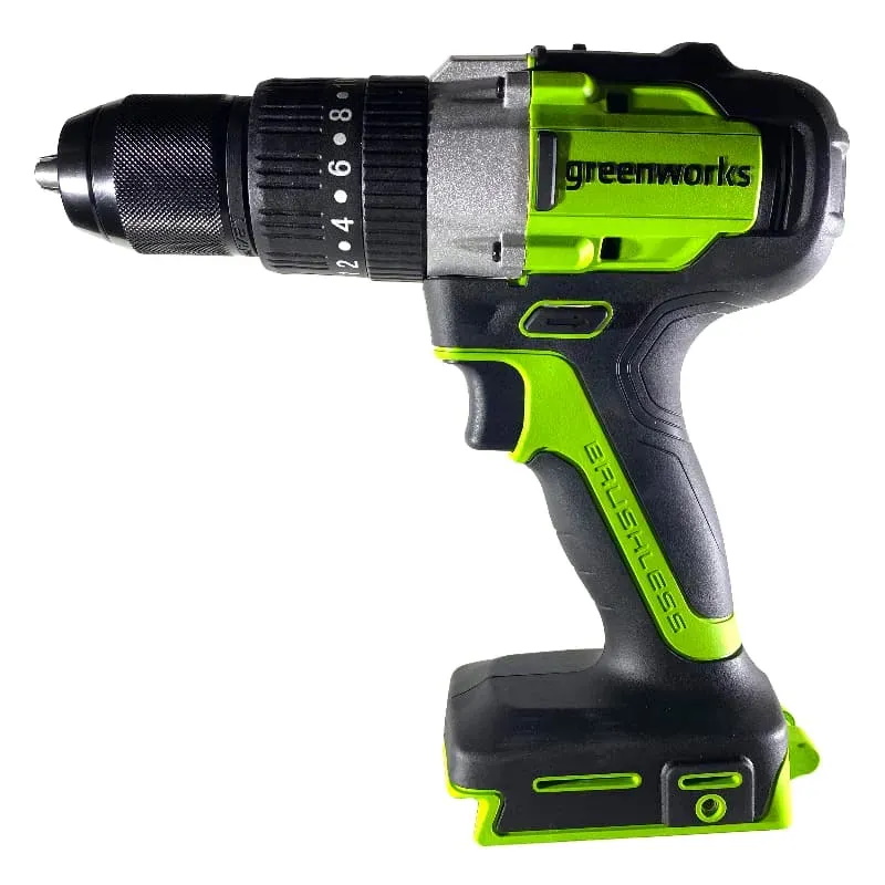 Дрель-шуруповерт Greenworks GD24DD60 24V 3704107CUA, ударная, аккумуляторная, бесщеточная, 30/60Нм,1х2Ач, ЗУ, кор во Владимире
