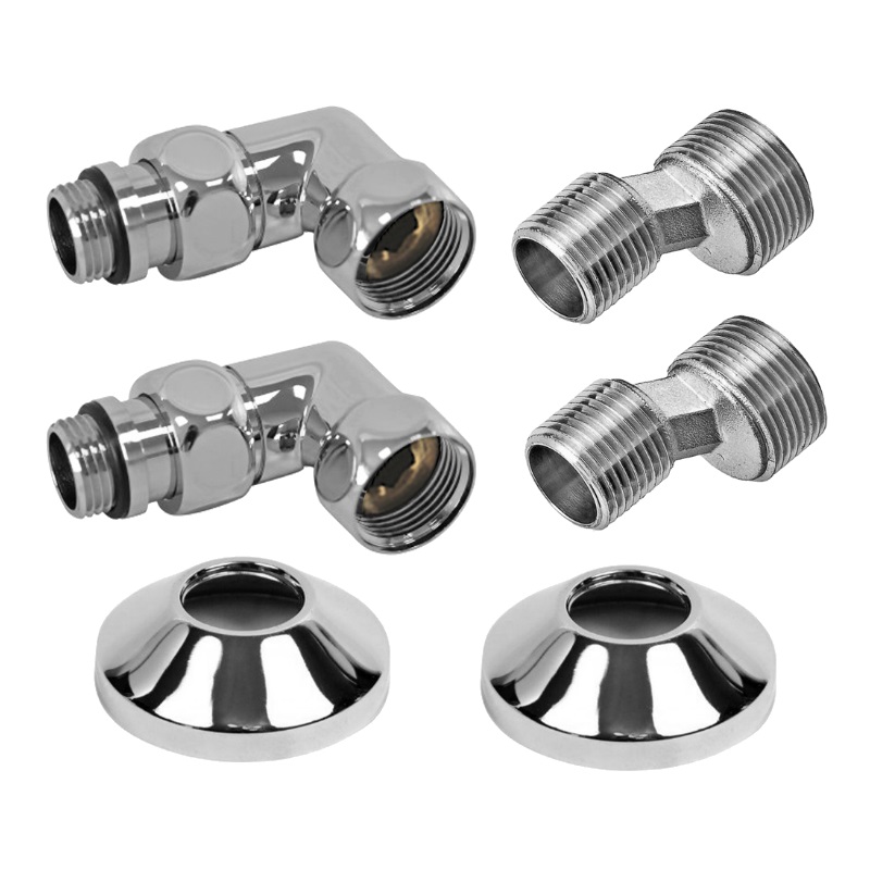 Комплект подключения для полотенцесушителя Point PN93412 3/4"х1/2" г/ш со сгоном, хром в Нижнем Новгороде