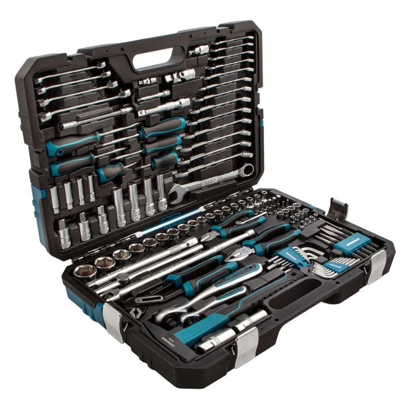 Набор инструментов Gross 14152 (115 предметов, 120 зубьев, CrV, 1/4", 1/2")