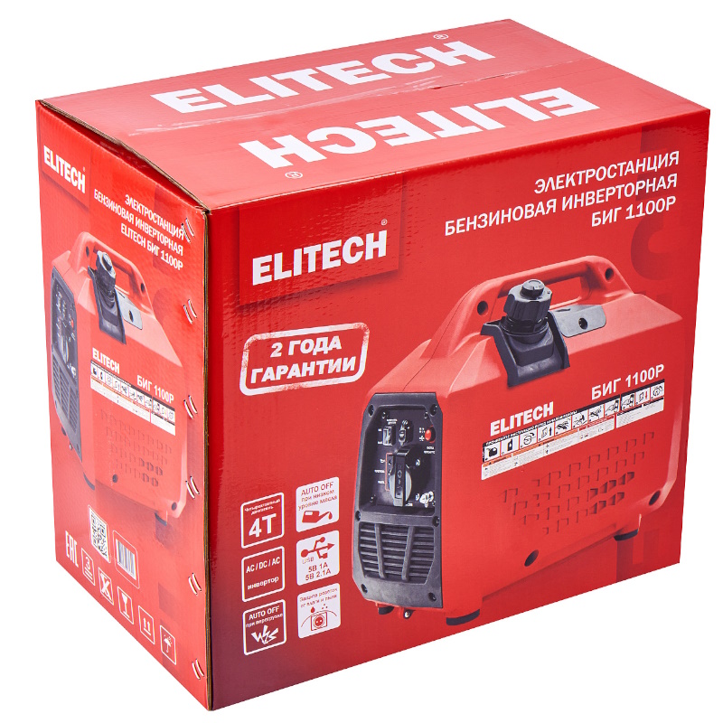 Инверторный генератор Elitech БИГ 1100Р, 210595 в Муроме